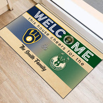 This House Cheers For Team  Customized Doormat - Anti Slip Indoor Doormat