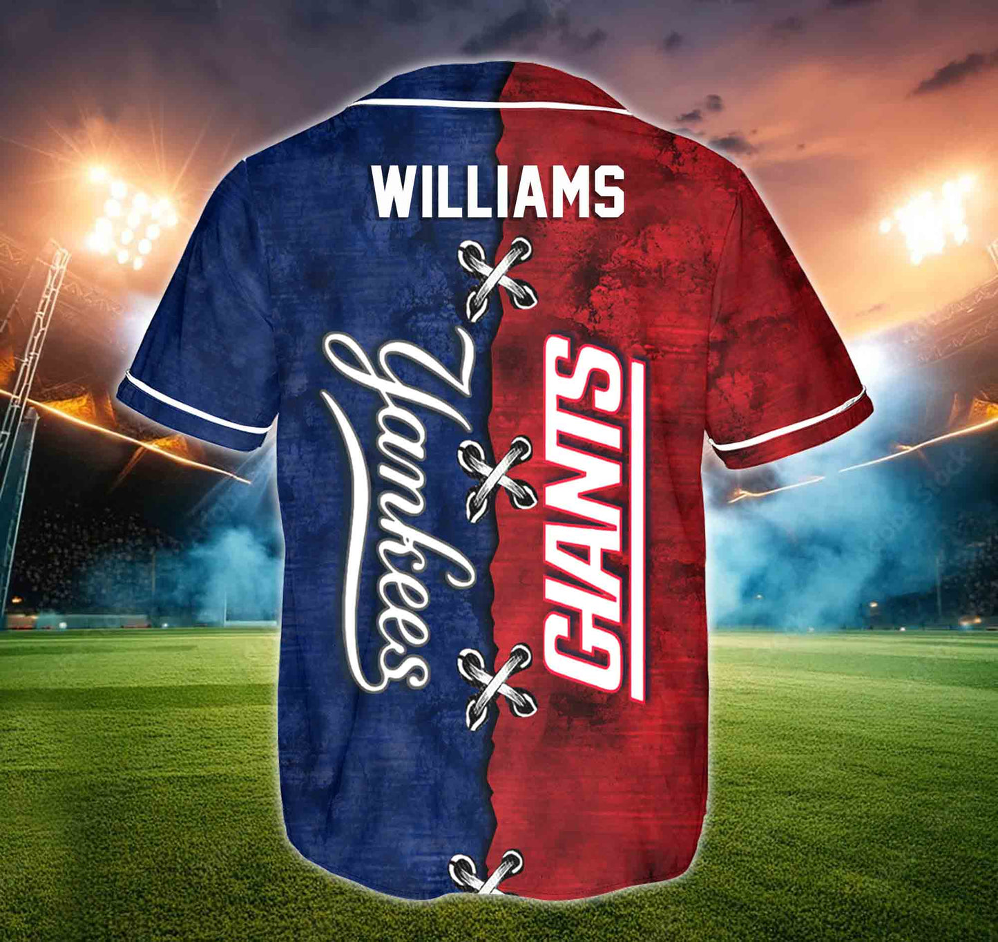 New York Short Sleeve Baseball Jersey- Customized Jersey