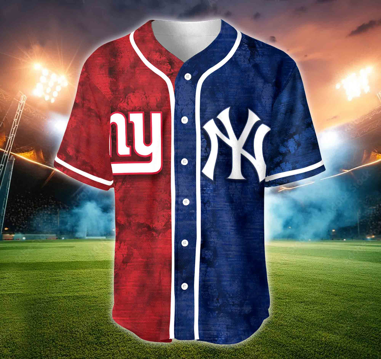 New York Short Sleeve Baseball Jersey- Customized Jersey