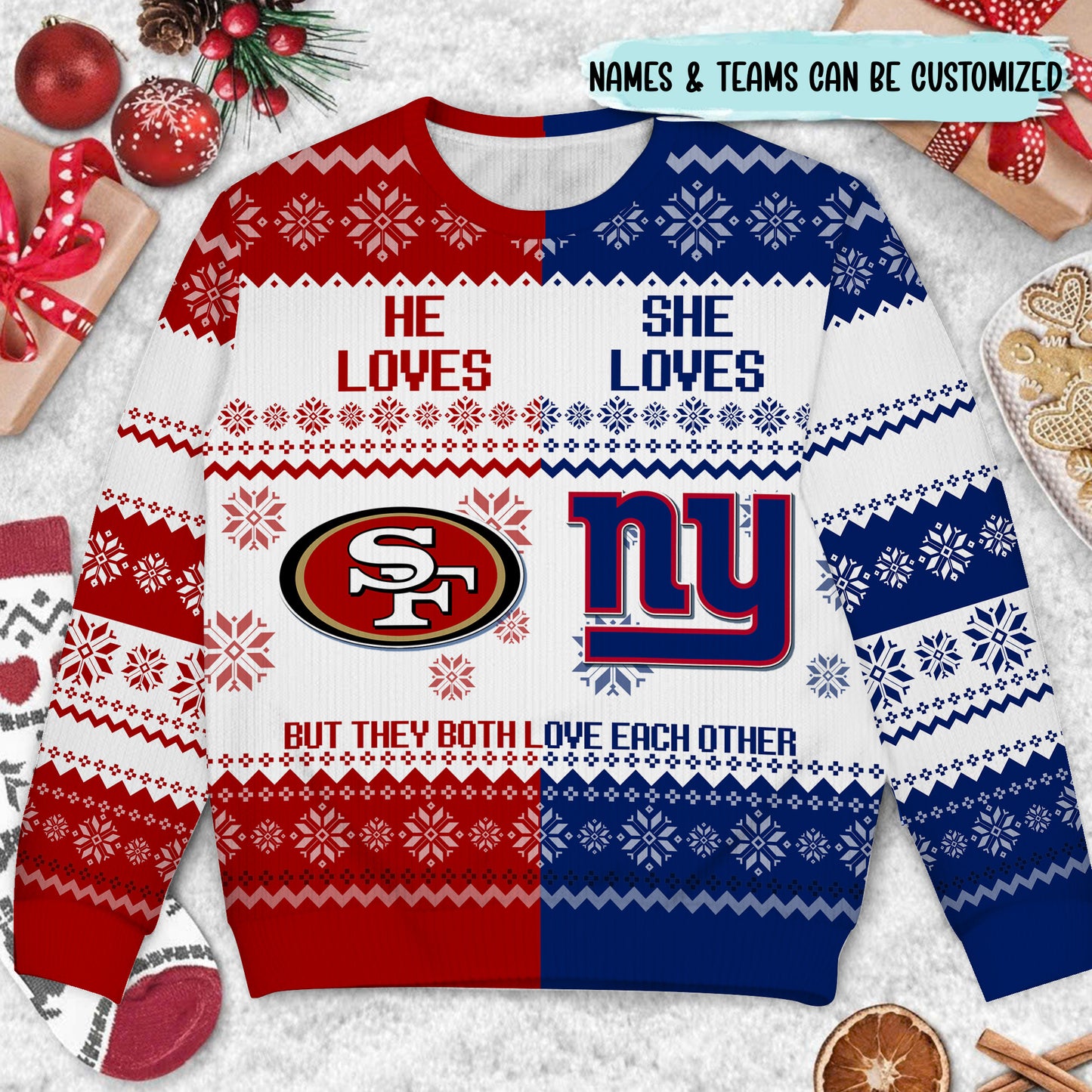 He Loves She Loves Sweater - Customized Sweater
