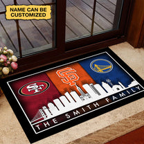 San Francisco Skyline Doormat -  Customized Doormat - Anti Slip Indoor Doormat - v2