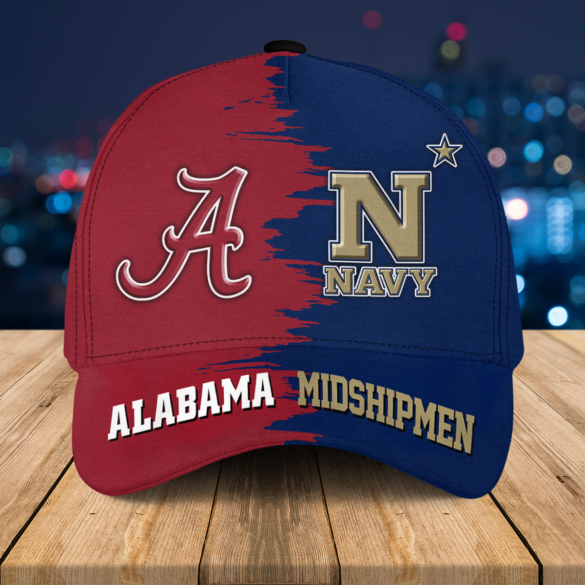 Two Teams Classic Cap - Customized Classic Cap ALBMCST NAVY