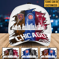 Chicago Skyline Classic Cap - Customized Team Classic Cap (clt)