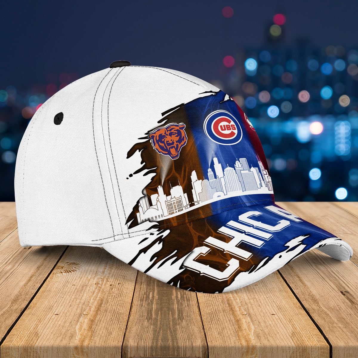 Chicago Skyline Classic Cap - Customized Team Classic Cap (clt)