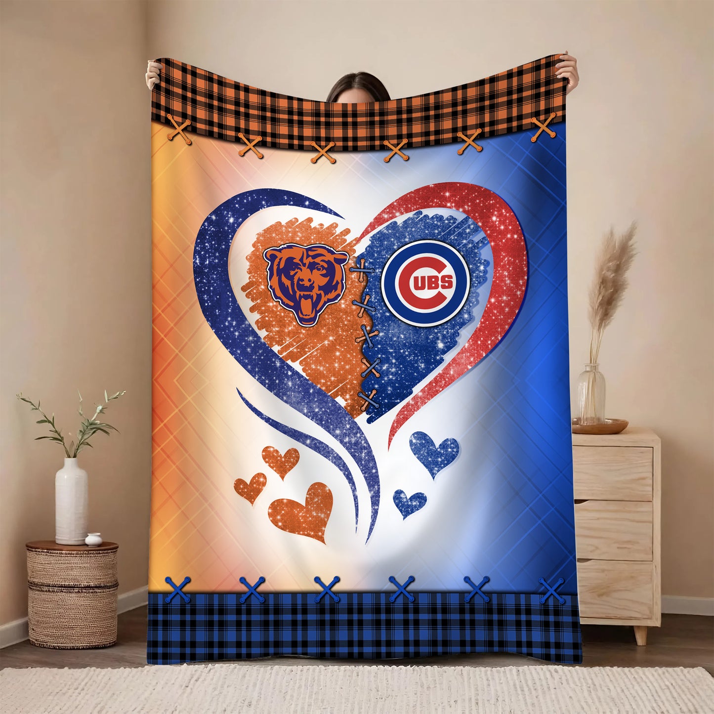 Chicago C, Chicago B Fleece Blanket