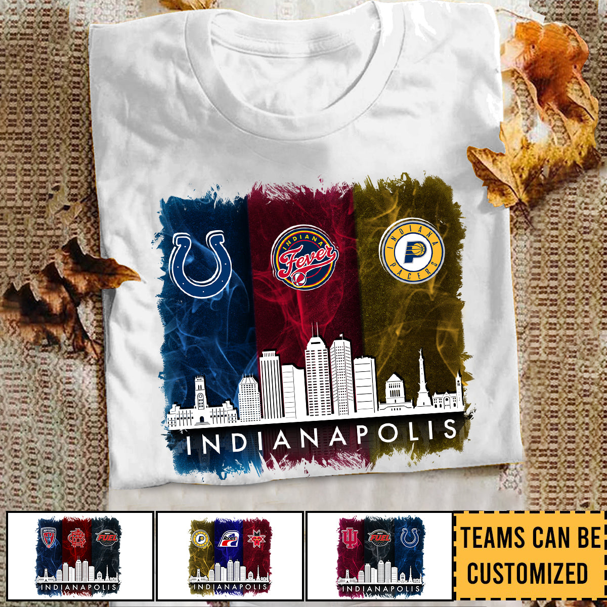 Indianapolis Skyline Teams Shirt - Customized Shirt