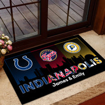 Indianapolis Skyline Doormat -  Customized Doormat - Anti Slip Indoor Doormat