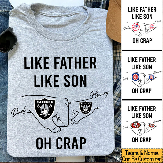 Like Father Like Son - Customized Shirt - Perfect Gift For Father's Day