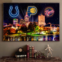 Indianapolis Skyline Unframed Poster, Wall Art