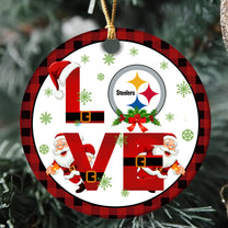 Love Christmas Circle Ceramic Ornament - PBSTL
