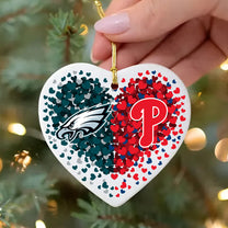 Heart Ceramic Ornament - Heart Printed