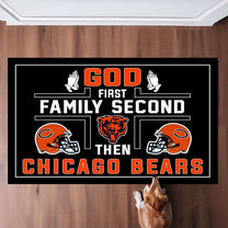 God First Family Second Then CCGB Football - Anti Slip Indoor Doormat