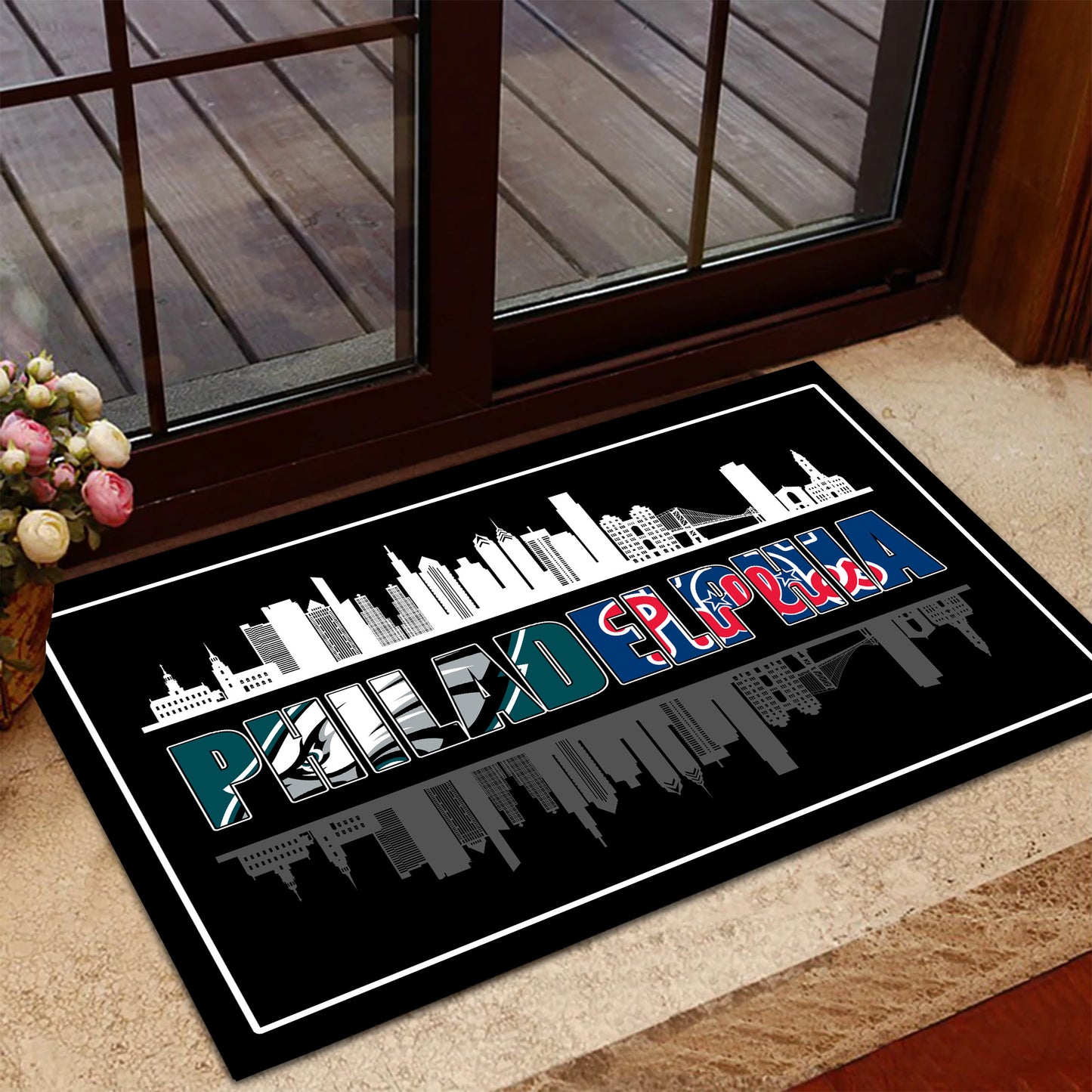 Philadelphia Skyline Doormat - Anti Slip Indoor Doormat