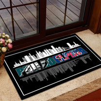 Philadelphia Skyline Doormat - Anti Slip Indoor Doormat