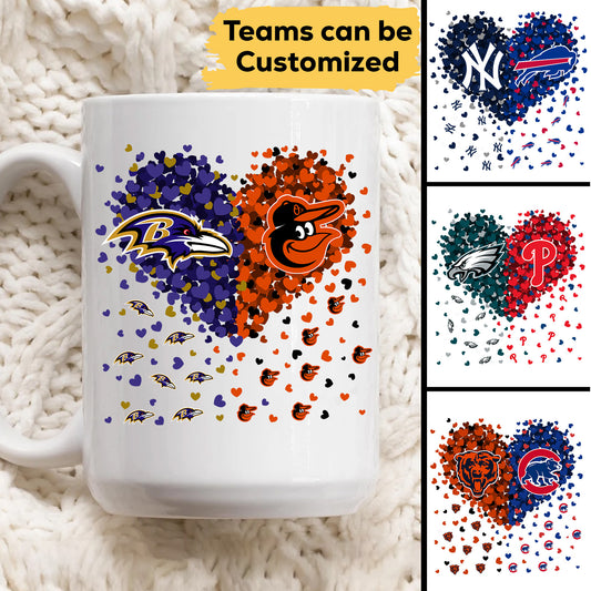 Customized Heart Ceramic Coffee Mugs
