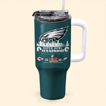 40oz Matte Tumbler with Handle Champions Tumbler - PLDPAEG