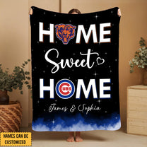 Home Sweet Home Chicago Fleece Blanket - Customized Fleece Blanket - CCGC CCGB