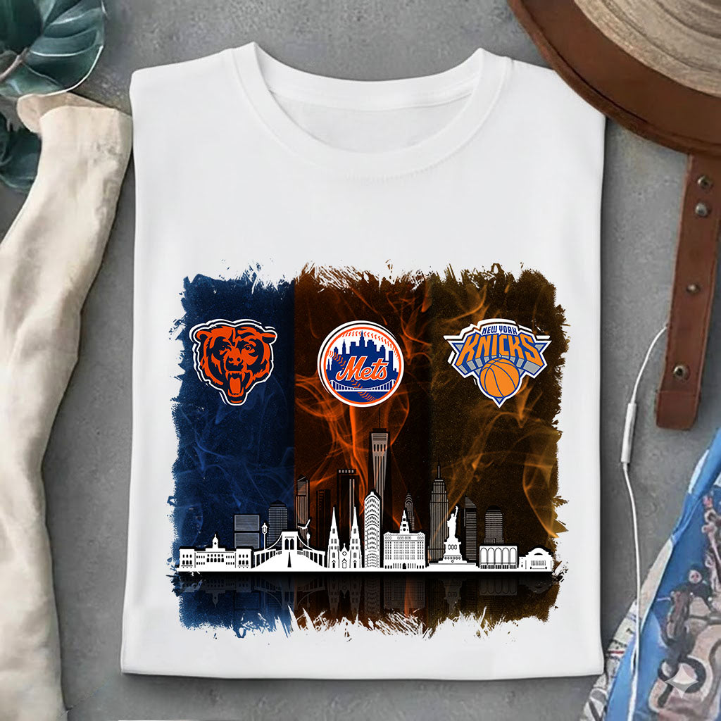 Sport Teams With Skyline Shirt - Customized Shirt For Jennifer Guyette