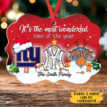 It's The Most Wonderful Time Of The Year Aluminum Ornament - Customized Ornament