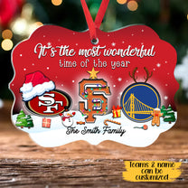 It's The Most Wonderful Time Of The Year Aluminum Ornament - Customized Ornament - SF