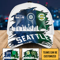 Seattle Skyline Classic Cap - Customized Team Classic Cap