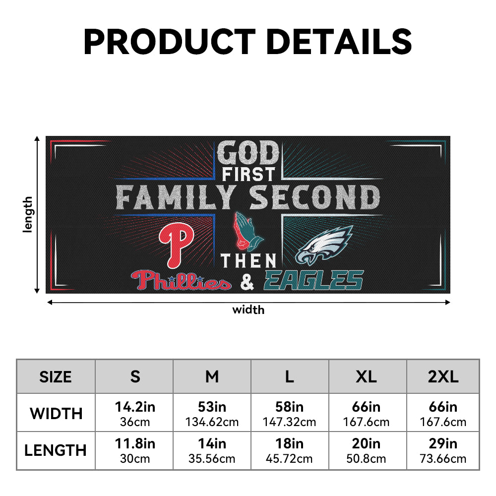 Customized Car Rear Windows Sticker - God First Family Second