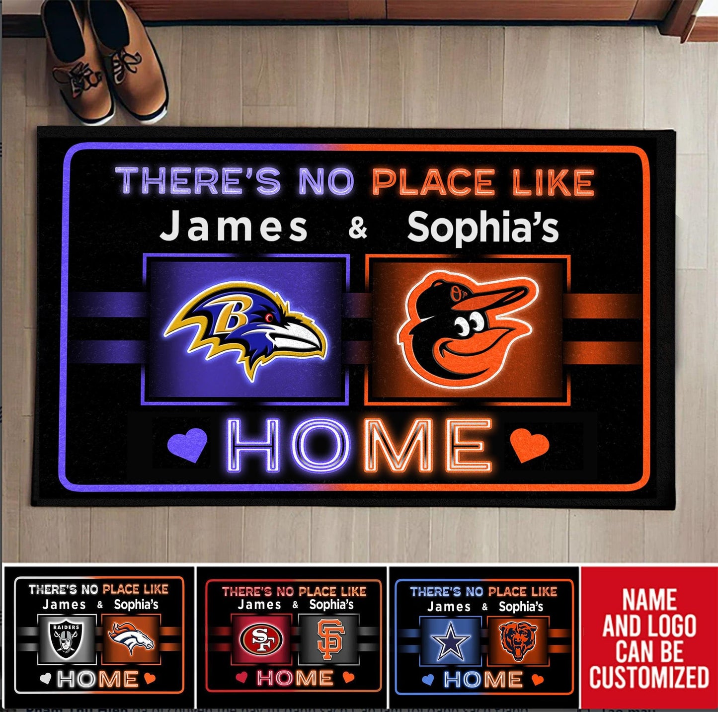 No Place Like Home -  Customized Doormat - Anti Slip Indoor Doormat