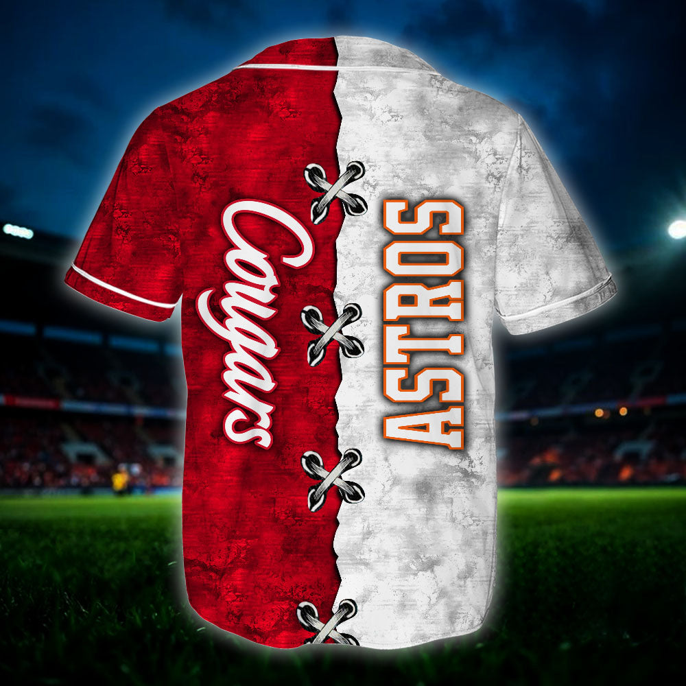 Personalized Two Teams Split Jersey- Customized Jersey For Diane Mills - Without Custom Name