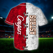 Personalized Two Teams Split Jersey- Customized Jersey For Diane Mills - Without Custom Name