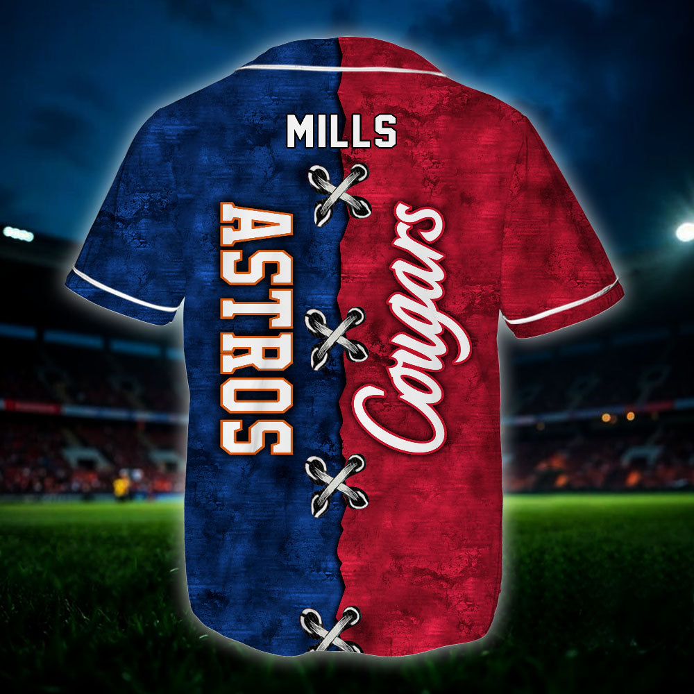 Personalized Two Teams Split Jersey- Customized Jersey For Diane Mills V4