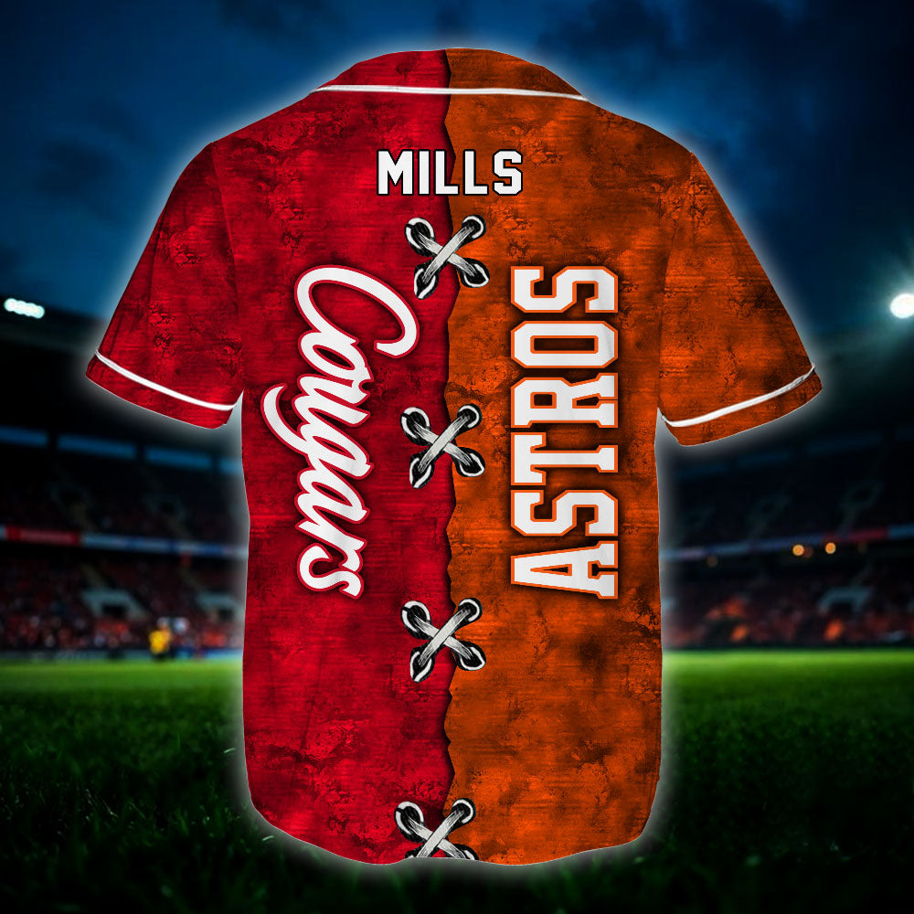 Personalized Two Teams Split Jersey- Customized Jersey For Diane Mills V2