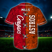 Personalized Two Teams Split Jersey- Customized Jersey For Diane Mills V2