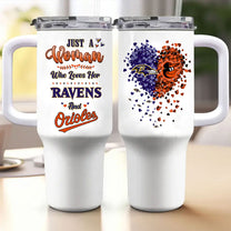 40oz Matte Tumbler with Handle - BTMRV, BTMORO