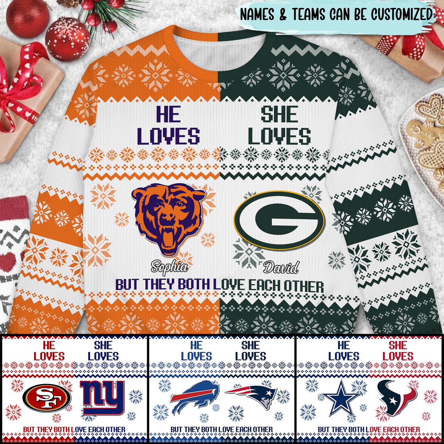 He Loves She Loves Sweater - Customized Sweater