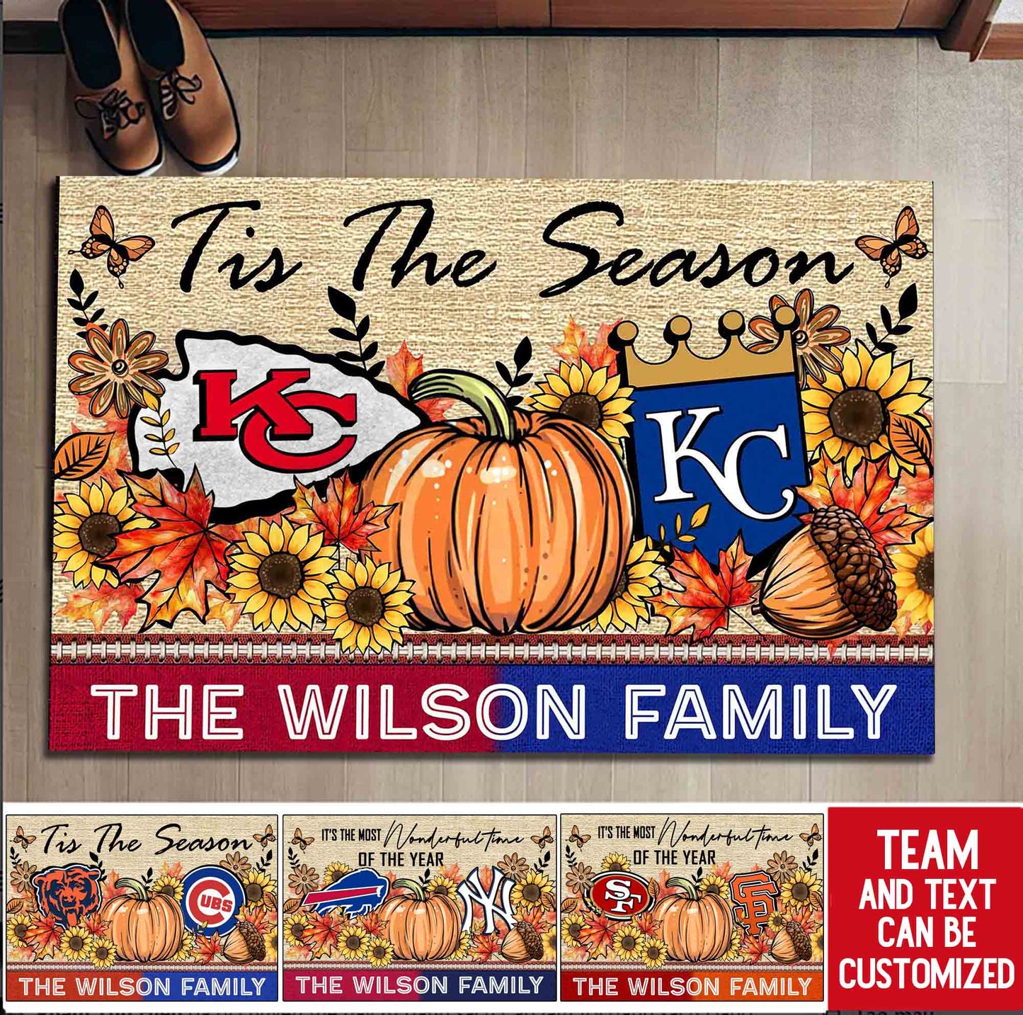 Tis The Season Customized Doormat - Anti Slip Indoor Doormat