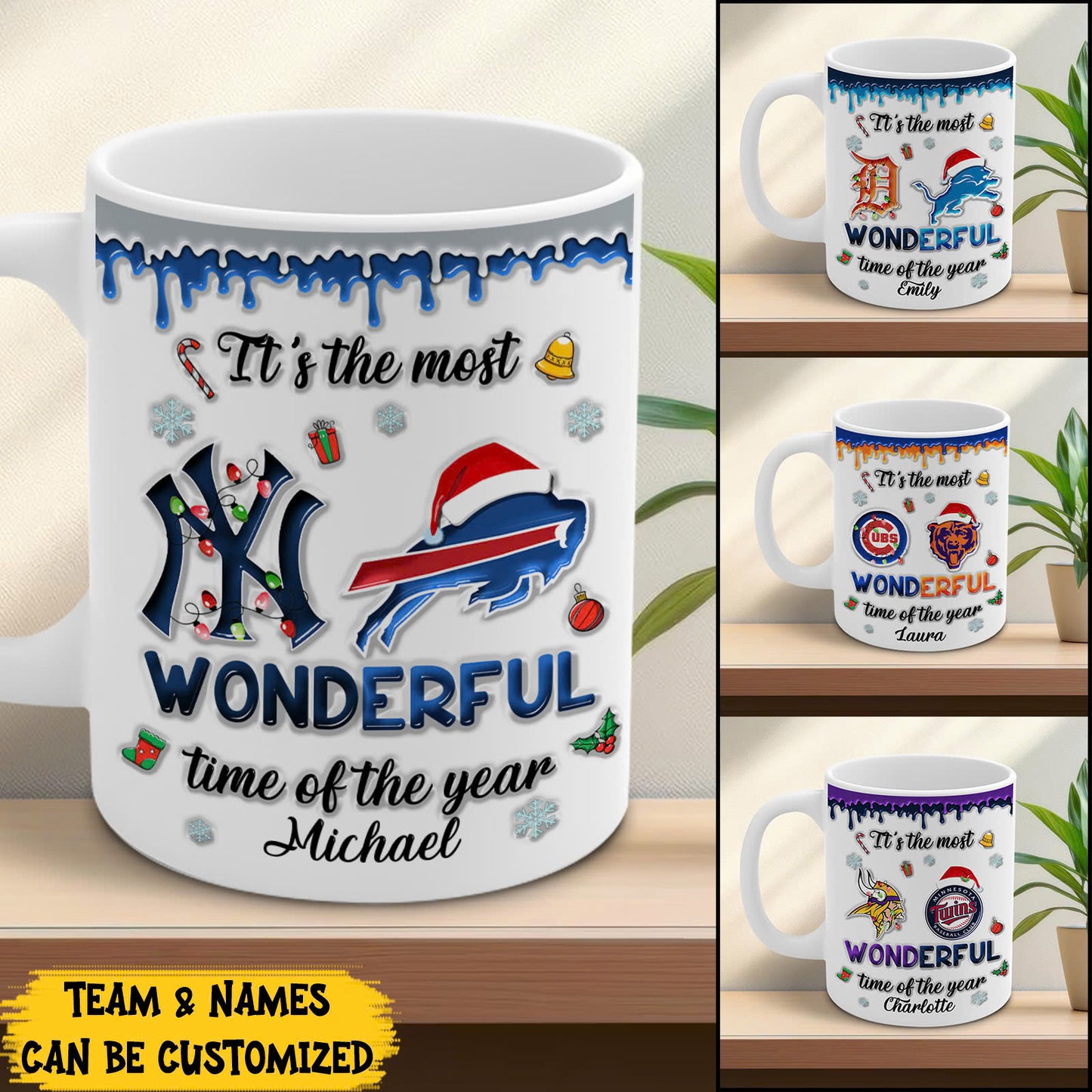 It's The Most Wonderful Time - Customized Ceramic Mugs