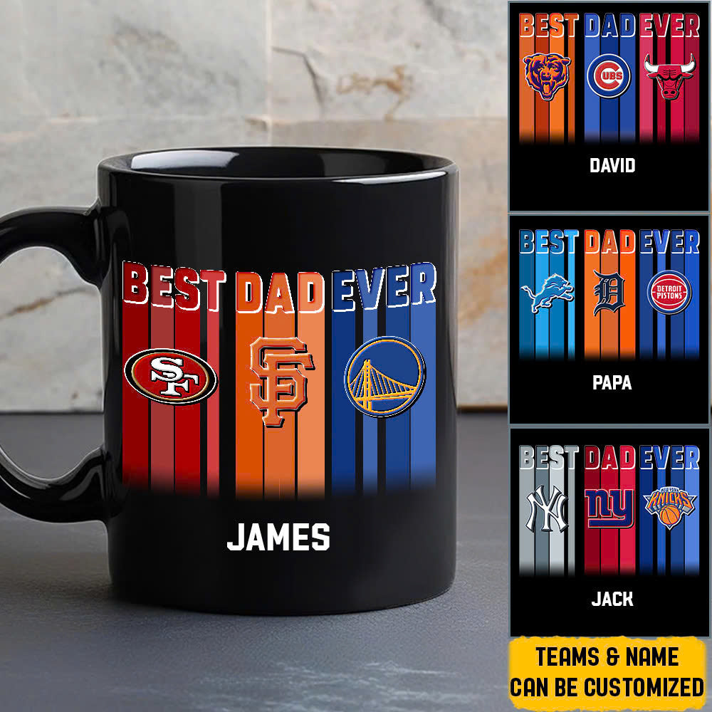 Best Dad Ever Retro Customized Ceramic Mug - Perfect gift for Father's day!