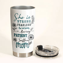 She Is Strong Mom Tumbler - Best Gift For Mother's Day, Philadelphia Football