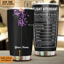 Personalized Flight Attendant Nutritional Facts Tumbler