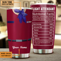 Personalized Flight Attendant Nutritional Facts Tumbler