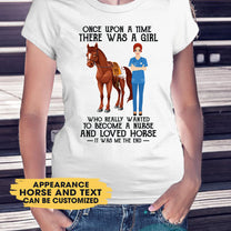I Like My Job And Horses - Personalized Nurse Shirt