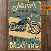Personalized Motorcycles Garage Classic Metal Sign